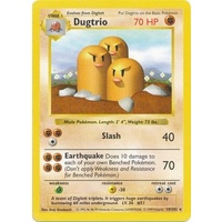 Dugtrio 19/102 Base Set Shadowless Rare Pokemon Card NEAR MINT TCG