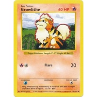 Growlithe 28/102 Base Set Shadowless Uncommon Pokemon Card NEAR MINT TCG