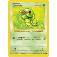 Caterpie 45/102 Base Set Shadowless Common Pokemon Card NEAR MINT TCG