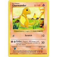 Charmander 46/102 Base Set Shadowless Common Pokemon Card NEAR MINT TCG