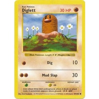 Diglett 47/102 Base Set Shadowless Common Pokemon Card NEAR MINT TCG