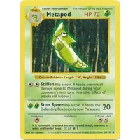 Metapod 54/102 Base Set Shadowless Common Pokemon Card NEAR MINT TCG
