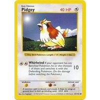 Pidgey 57/102 Base Set Shadowless Common Pokemon Card NEAR MINT TCG