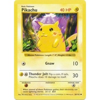Pikachu RED CHEEKS 58/102 Base Set Shadowless Common Pokemon Card NEAR MINT TCG