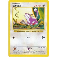 Rattata 61/102 Base Set Shadowless Common Pokemon Card NEAR MINT TCG