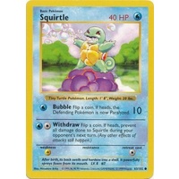 Squirtle 63/102 Base Set Shadowless Common Pokemon Card NEAR MINT TCG