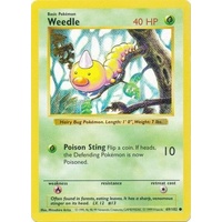 Weedle 69/102 Base Set Shadowless Common Pokemon Card NEAR MINT TCG