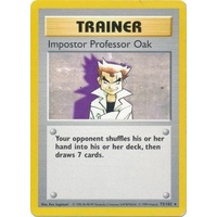 Imposter Professor Oak 73/102 Base Set Shadowless Rare Trainer Pokemon Card NEAR MINT TCG