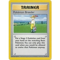 Pokemon Breeder 76/102 Base Set Shadowless Rare Trainer Pokemon Card NEAR MINT TCG