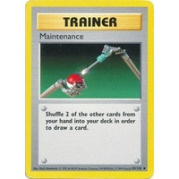 Maintenance 83/102 Base Set Shadowless Uncommon Trainer Pokemon Card NEAR MINT TCG