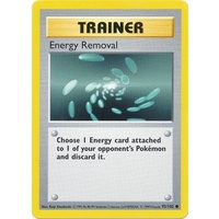 Energy Removal 92/102 Base Set Shadowless Common Trainer Pokemon Card NEAR MINT TCG