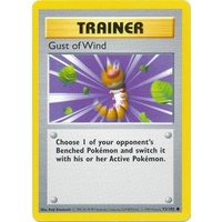 Gust of Wind 93/102 Base Set Shadowless Common Trainer Pokemon Card NEAR MINT TCG