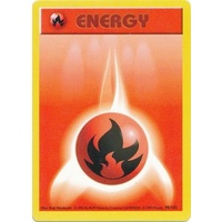 Fire Energy 98/102 Base Set Shadowless Common Pokemon Card NEAR MINT TCG