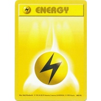 Lightning Energy 100/102 Base Set Shadowless Common Pokemon Card NEAR MINT TCG