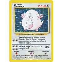 Chansey 3/102 Base Set Unlimited Holo Rare Pokemon Card NEAR MINT TCG