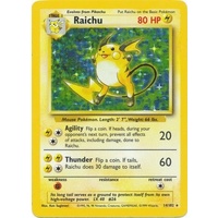 Raichu 14/102 Base Set Unlimited Holo Rare Pokemon Card NEAR MINT TCG