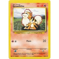 Growlithe 28/102 Base Set Unlimited Uncommon Pokemon Card NEAR MINT TCG