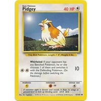 Pidgey 57/102 Base Set Unlimited Common Pokemon Card NEAR MINT TCG