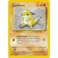 Sandshrew 62/102 Base Set Unlimited Common Pokemon Card NEAR MINT TCG
