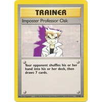 Imposter Professor Oak 73/102 Base Set Unlimited Rare Trainer Pokemon Card NEAR MINT TCG