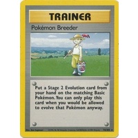 Pokemon Breeder 76/102 Base Set Unlimited Rare Trainer Pokemon Card NEAR MINT TCG