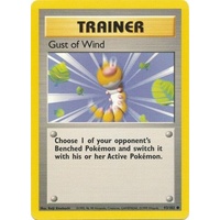 Gust of Wind 93/102 Base Set Unlimited Common Trainer Pokemon Card NEAR MINT TCG