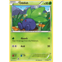Oddish 1/149 BW Boundaries Crossed Common Pokemon Card NEAR MINT TCG