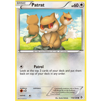 Patrat 118/149 BW Boundaries Crossed Common Pokemon Card NEAR MINT TCG