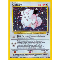 Clefairy 6/130 Base Set 2 Holo Rare Pokemon Card NEAR MINT TCG