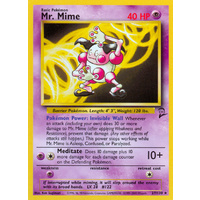 Mr. Mime 27/130 Base Set 2 Rare Pokemon Card NEAR MINT TCG