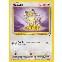 Meowth 80/130 Base Set 2 Common Pokemon Card NEAR MINT TCG
