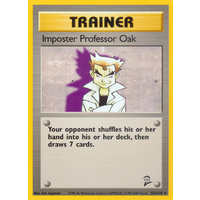 Imposter Professor Oak 102/130 Base Set 2 Rare Trainer Pokemon Card NEAR MINT TCG