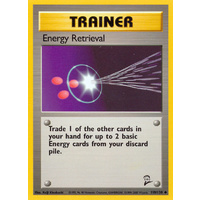 Energy Retrieval 110/130 Base Set 2 Uncommon Trainer Pokemon Card NEAR MINT TCG