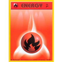 Fire Energy 126/130 Base Set 2 Uncommon Pokemon Card NEAR MINT TCG