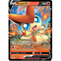 Victini V 21/163 SWSH Battle Styles Holo Ultra Rare Pokemon Card NEAR MINT TCG