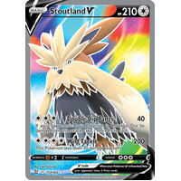 Stoutland V 157/163 SWSH Battle Styles Full Art Holo Ultra Rare Pokemon Card NEAR MINT TCG