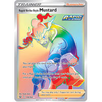 Rapid Strike Style Mustard 176/163 SWSH Battle Styles Full Art Holo Hyper Rare Trainer Pokemon Card NEAR MINT TCG