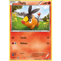 Tepig 15/114 BW Base Set Common Pokemon Card NEAR MINT TCG