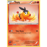 Tepig 16/114 BW Base Set Common Pokemon Card NEAR MINT TCG