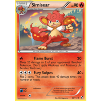 Simisear 22/114 BW Base Set Uncommon Pokemon Card NEAR MINT TCG