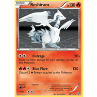 Reshiram 26/114 BW Base Set Holo Rare Pokemon Card NEAR MINT TCG