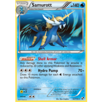 Samurott 32/114 BW Base Set Holo Rare Pokemon Card NEAR MINT TCG