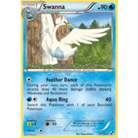 Swanna 37/114 BW Base Set Rare Pokemon Card NEAR MINT TCG