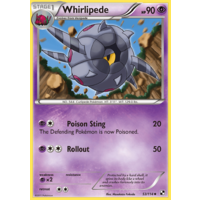 Whirlipede 53/114 BW Base Set Uncommon Pokemon Card NEAR MINT TCG
