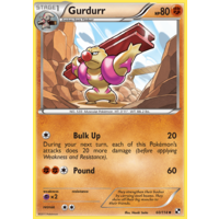 Gurdurr 60/114 BW Base Set Uncommon Pokemon Card NEAR MINT TCG