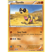 Sandile 63/114 BW Base Set Common Pokemon Card NEAR MINT TCG