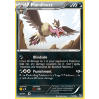 Mandibuzz 73/114 BW Base Set Rare Pokemon Card NEAR MINT TCG