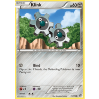 Klink 74/114 BW Base Set Common Pokemon Card NEAR MINT TCG