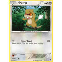 Patrat 78/114 BW Base Set Common Pokemon Card NEAR MINT TCG