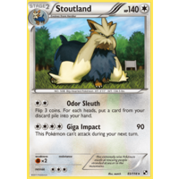 Stoutland 83/114 BW Base Set Rare Pokemon Card NEAR MINT TCG
